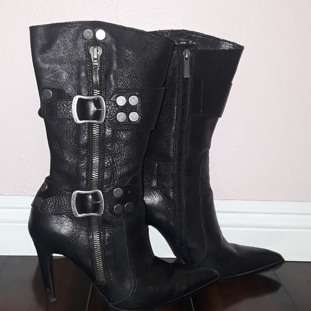 Black Harley Davidson 4-1/2" Heel Boot